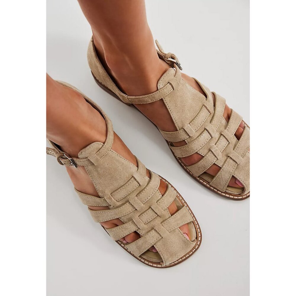 Free People Beige Suede Fisherman Sandals - Picture 5 of 15